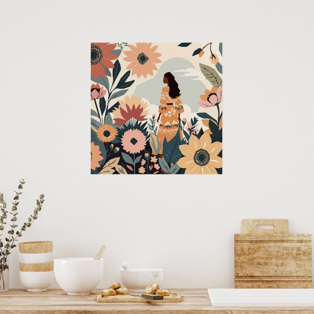 Affiche Contemplation du jardin (Cuisine)