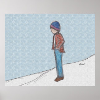 Affiche "Contemplation in the Snow"