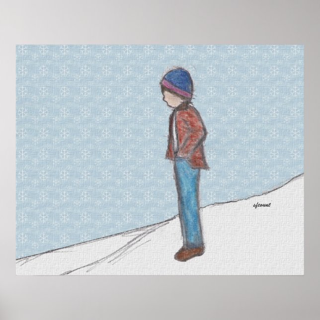 Affiche "Contemplation in the Snow" (Devant)