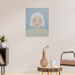 Affiche Contemplation - Portrait minimaliste