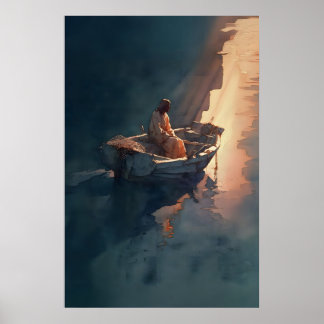 Affiche Contemplative Fisher Of Men Print Jesus In Boat