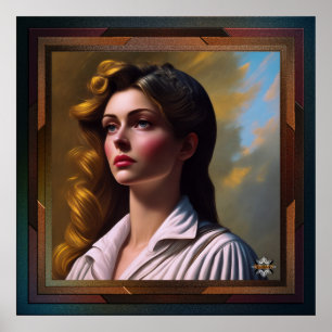 Affiche Contempler l'avenir L'art conceptuel de l'IA par X