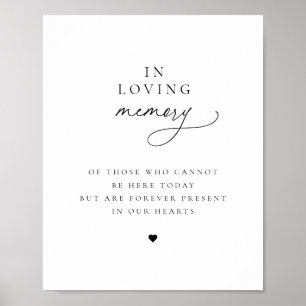 Affiche Contemporain Chic Minimaliste En Mémoire Amoureuse
