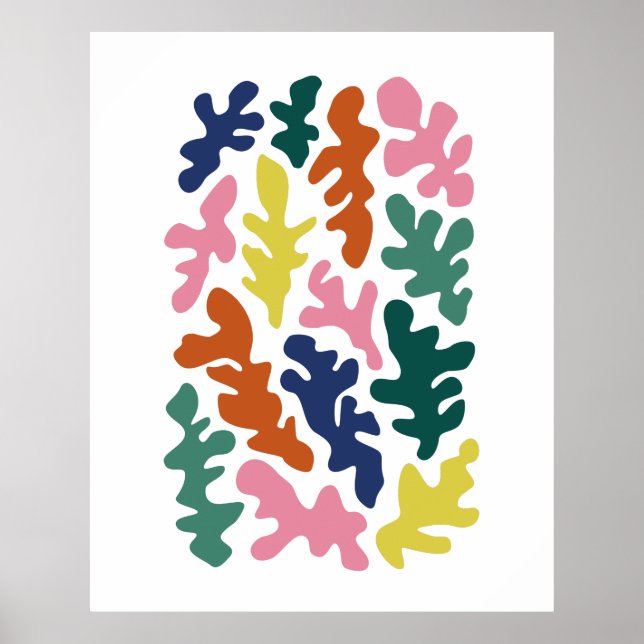 Affiche Contemporain Matisse Inspiré Coutouts Design (Devant)