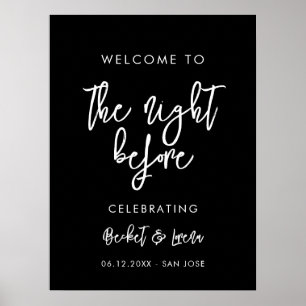 Affiche Contemporain moderne noir La veille de bienvenue