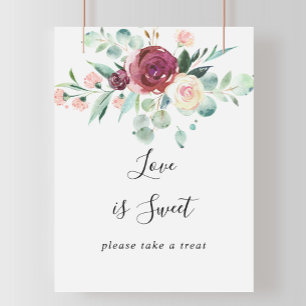 Affiche Contemporain panneau floral Eucalyptus Love Is Swe