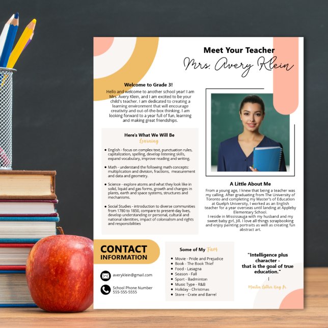 Affiche Contemporain Rencontrez L'Enseignant À La Main (Essential for teachers)