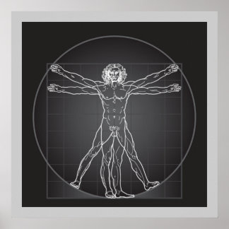 affiche contemporaine de l'homme vitruvien DE 14.9