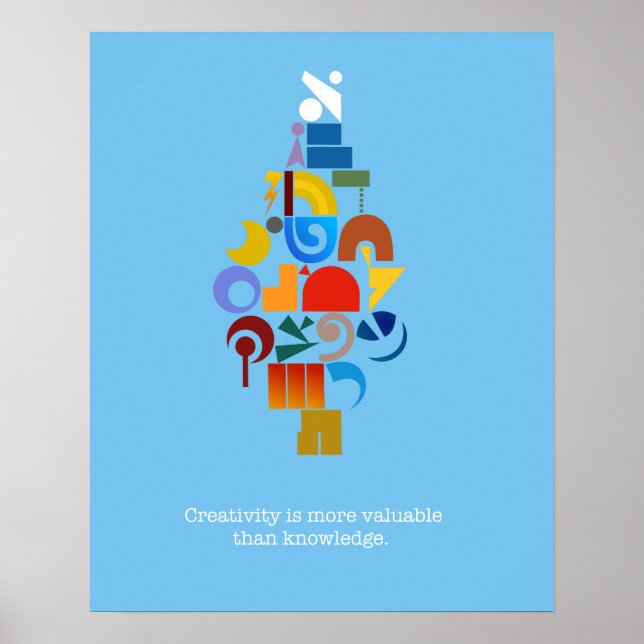 Affiche contemporaine et créative en hébreu Aleph- (Devant)