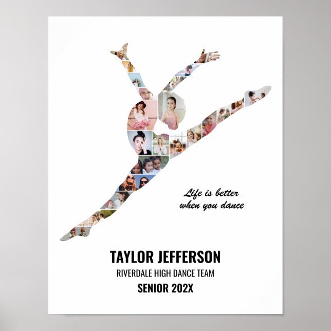 Affiche Contemporary Dance Personalized Photo Collage (Devant)