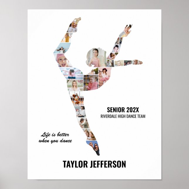Affiche Contemporary Dance Photo Collage Senior Gift (Devant)
