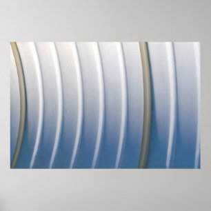 Affiche Conteneur en plastique bleu et blanc