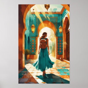 Affiche Contenu générateur Voyageur en solo au Maroc