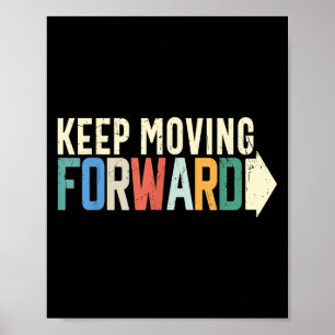 Affiche Continuer à aller de l'avant Inspiron motivationne