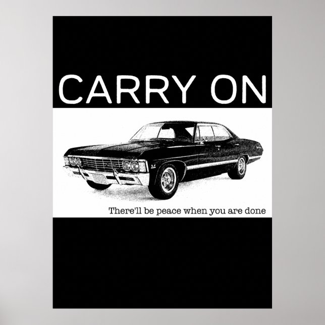 Affiche Continuer En 1967 Chevrolet Impala Hommage Design (Devant)