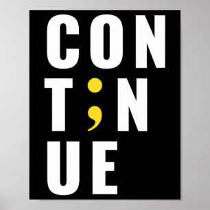 Affiche Continuer la sensibilisation au suicide semi-oloni