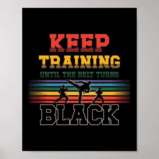 Affiche Continuer L'Entraînement Jusqu'À Ce Que La Ceintur (Devant)