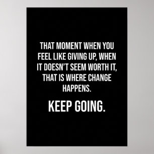 Affiche Continuer - Motivation du succès