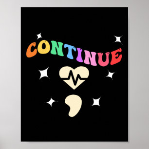 Affiche Continuer ; Semicolon Pour La Prévention Du Suicid