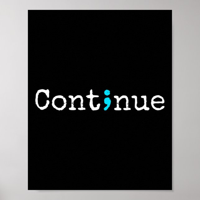 Affiche Continuer - Sensibilisation à la santé mentale (Devant)