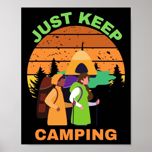 AFFICHE CONTINUEZ À CAMPER (Devant)
