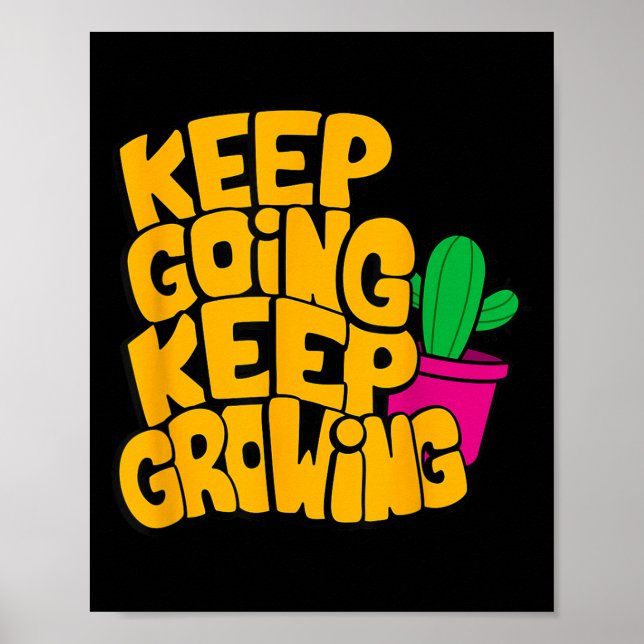 Affiche Continuez À Croître Les Citations Motivationnelles (Devant)