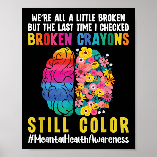 Affiche Continuez à prendre Semicolon Sensibilisation à la (Devant)