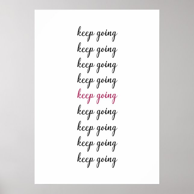 Affiche Continuez à utiliser une citation inspirante (Devant)