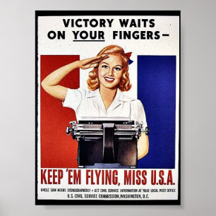 Affiche Continuez À Voler, Mlle U.S.A.