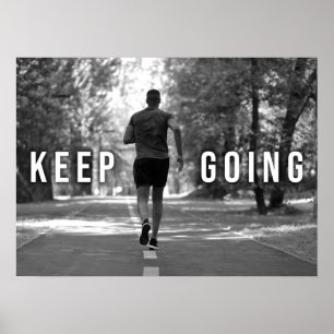 Affiche Continuez - Fitness, Runner Motivational