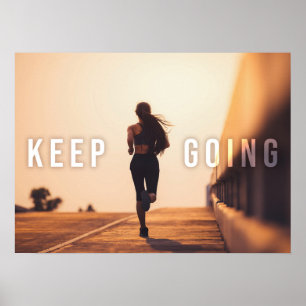 Affiche Continuez - Fitness, Runner Motivational