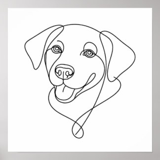 Affiche Contour de chien