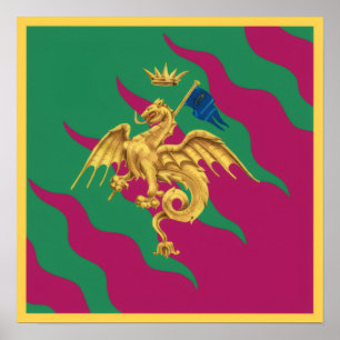 Affiche Contrada del Drago (Dragon) Palio di Sienne