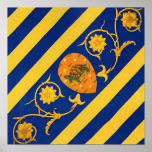 Affiche Contrada della Tartuca (Tortue) Palio di Siena