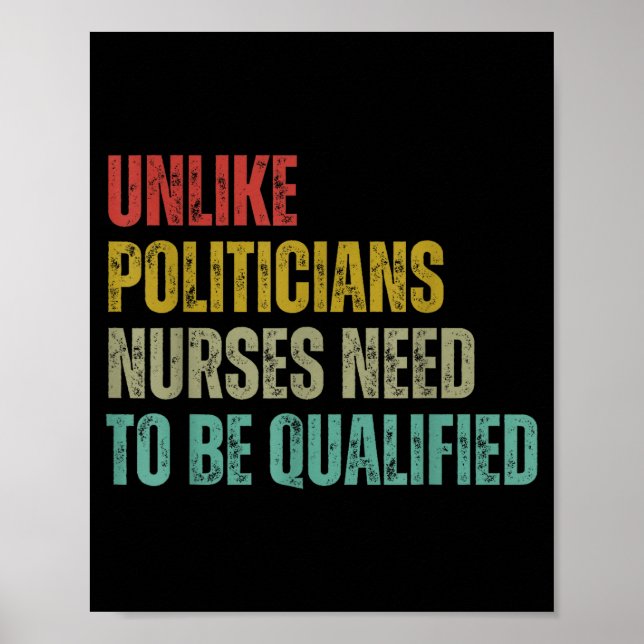 Affiche Contrairement aux Liticians les infirmières doiven (Devant)
