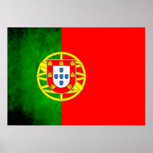 Affiche Contraste coloré PortugaisDrapeau