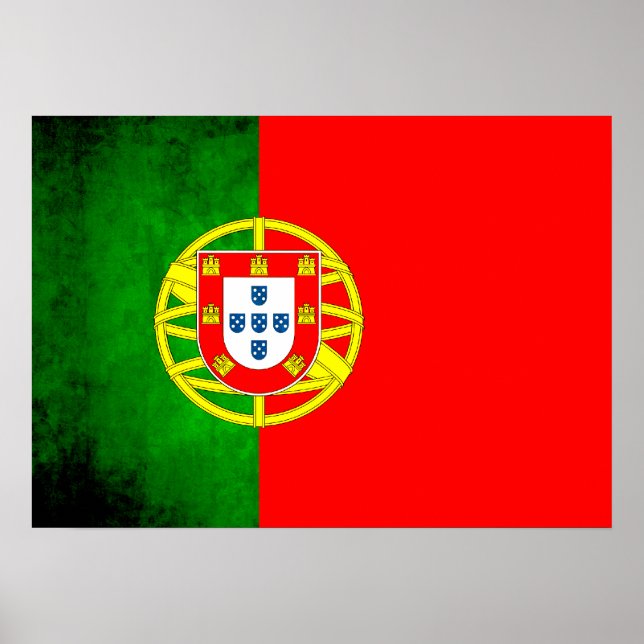Affiche Contraste coloré PortugaisDrapeau (Devant)