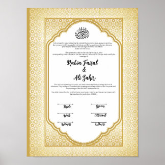 AFFICHE CONTRAT DE NIKKAH