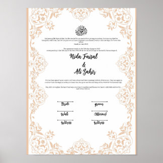 AFFICHE CONTRAT DE NIKKAH