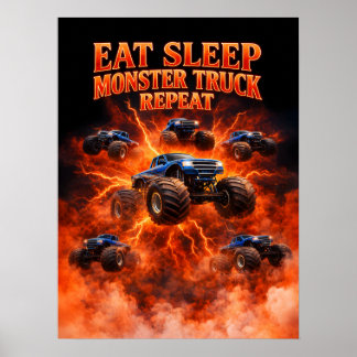 Affiche Contrefaçon de Monster Truck des années 80