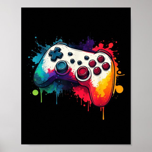 Affiche Control All The Things Video Game Controller Gamer (Devant)