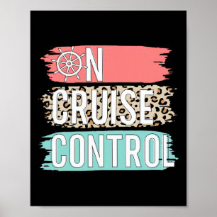 Affiche Contrôle De Croisière Leopard Drôle Vacances D'Été