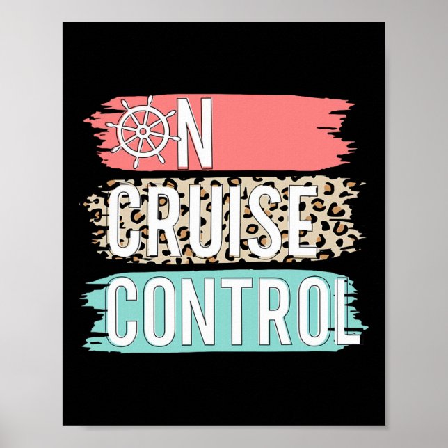 Affiche Contrôle De Croisière Leopard Drôle Vacances D'Été (Devant)