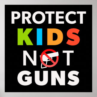 Affiche Contrôle des armes à feu - Protéger les enfants et