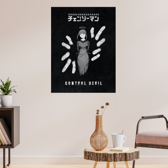 Affiche Contrôle du Diable – Illustration sombre de Makima (Salon 3)