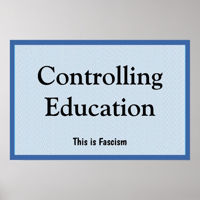 Affiche Contrôler l'éducation (Devant)