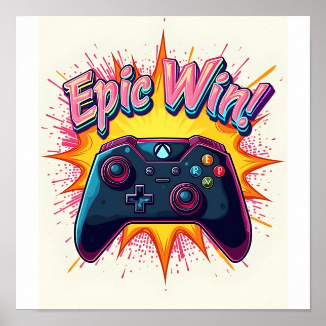 Affiche Contrôleur de jeu Epic Win (Devant)