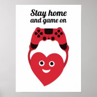 Contrôleur De Jeu Gamer Coeur Restez À La Maison E