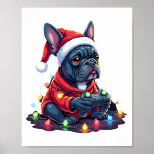 Affiche Contrôleur de jeu vidéo Bouledogue français Légère