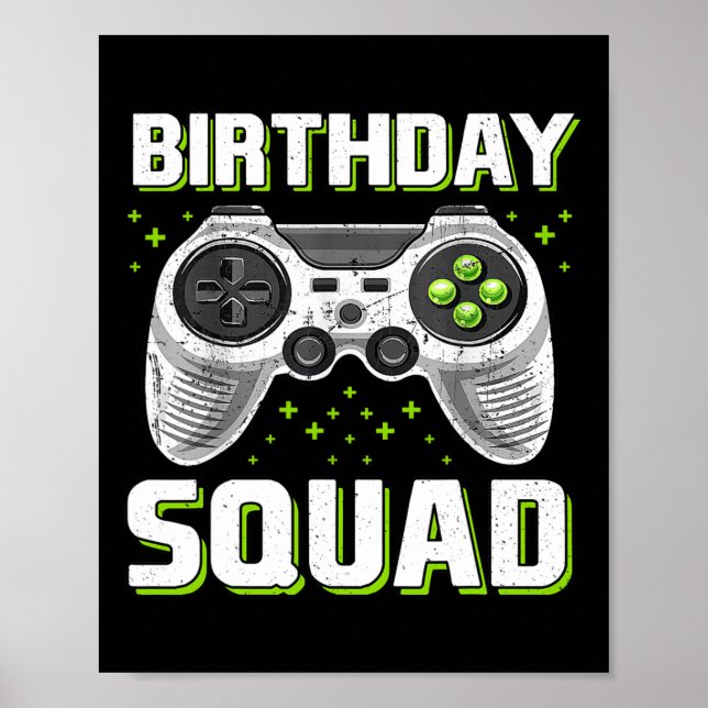 Affiche Contrôleur De Jeu Vidéo D'Anniversaire Pour Gamer  (Devant)